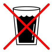 Stop drinking all liquids. icon