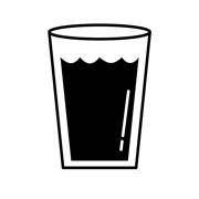 Drink extra water. icon